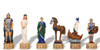 Battle of Troy Theme Chess Set with Walnut & Maple Deluxe Board