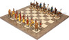 Battle of Troy Theme Chess Set with Gray & Erable High Gloss Deluxe Board