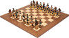 Napoleon vs Russia Theme Chess Set with Walnut & Maple Deluxe Board