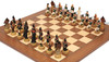 Napoleon vs Russia Theme Chess Set with Walnut & Maple Deluxe Board