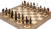 Napoleon vs Russia Theme Chess Set with Gray & Erable High Gloss Deluxe Board