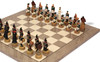 Napoleon vs Russia Theme Chess Set with Gray & Erable High Gloss Deluxe Board