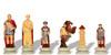 Rome vs Egypt Theme Chess Set with Walnut & Maple Deluxe  Board