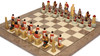 Rome vs Egypt Theme Chess Set with Gray & Erable High Gloss Deluxe  Board