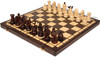 Large Kings Folding Chess Set - Brown