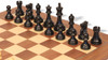 Reykjavik Series Chess Set Ebonized & Boxwood Pieces with Walnut & Maple Deluxe Board & Box - 3.75" King