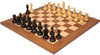 Reykjavik Series Chess Set - Ebonized & Boxwood Pieces - Walnut Deluxe Chess Board - 3.25" King