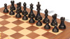 Reykjavik Series Chess Set Ebonized & Boxwood Pieces with Walnut & Maple Deluxe Board - 3.25" King