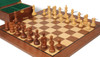 Deluxe Old Club Staunton Chess Set Golden Rosewood & Boxwood Pieces with Classic Walnut Board & Box - 3.25" King