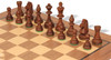 Traditional Staunton Chess Set Walnut Stained & Natural Pieces with Classic Walnut Board & Box - 3.6" King