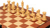 New Exclusive Staunton Chess Set Ebonized & Boxwood Pieces with Mahogany & Maple Molded Edge Board & Box - 3.5" King