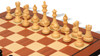 British Staunton Chess Set Ebony & Boxwood Pieces with Mahogany & Maple Molded Edge Board & Box - 3.5" King