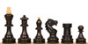 Bohemian Series Chess Set Ebonized & Boxwood Pieces with Mahogany & Maple Molded Edge Board & Box - 4" King