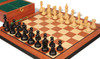 Reykjavik Series Chess Set Ebony & Boxwood Pieces with Mahogany & Maple Molded Edge Board & Box - 3.75" King