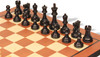 Reykjavik Series Chess Set Ebony & Boxwood Pieces with Mahogany & Maple Molded Edge Board & Box - 3.25" King