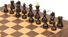 Bohemian Series Chess Set Ebonized & Boxwood Pieces with Tiger Ebony & Maple Deluxe Board & Box - 4" King