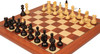 Bohemian Series Chess Set Ebonized & Boxwood Pieces with Mahogany & Maple Deluxe Chess Board - 4" King