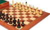 Bohemian Series Chess Set Ebonized & Boxwood Pieces with Mahogany & Maple Deluxe Chess Board & Box - 4" King