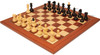 Bohemian Series Chess Set Ebonized & Boxwood Pieces with Mahogany & Maple Deluxe Chess Board & Box - 4" King