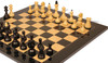Bohemian Series Chess Set Ebonized & Boxwood Pieces with Black & Ash Burl Board - 4" King