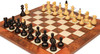 Bohemian Series Chess Set Ebonized & Boxwood Pieces with Elm Burl & Erable Board - 4" King