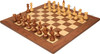 Bohemian Series Chess Set Golden Rosewood & Boxwood Pieces with Walnut & Maple Deluxe Board - 4" King