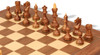 Bohemian Series Chess Set Golden Rosewood & Boxwood Pieces with Walnut & Maple Deluxe Board & Box - 4" King