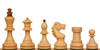 Bohemian Series Chess Set Golden Rosewood & Boxwood Pieces with Walnut & Maple Molded Edge Board - 4" King