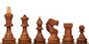 Bohemian Series Chess Set Golden Rosewood & Boxwood Pieces with Walnut & Maple Molded Edge Board & Box - 4" King