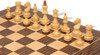 Bohemian Series Chess Set Golden Rosewood & Boxwood Pieces with Tiger Ebony & Maple Deluxe Board - 4" King