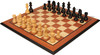 German Knight Staunton Chess Set Ebonized & Boxwood Pieces with Molded Edge Mahogany Board & Box - 3.75" King