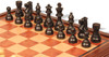 French Lardy Staunton Chess Set Ebonized & Boxwood Pieces with Elm Burl & Bird's-Eye Maple Chess Case - 3.75" King