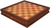 Parker Staunton Chess Set Burnt Boxwood Pieces with Elm Burl & Bird's-Eye Chess Case - 3.75" King