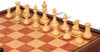 British Staunton Chess Set Ebony & Boxwood Pieces with Elm Burl & Bird's-Eye Maple Chess Case - 3.5" King
