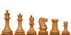 1849 Heirloom Staunton Chess Set Ebony & Aged Boxwood Pieces with Elm Burl & Bird's-Eye Maple Chess Case - 3.5" King- 3.5" King