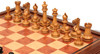 1849 Heirloom Staunton Chess Set Ebony & Distressed Boxwood Pieces with Elm Burl & Bird's-Eye Maple Chess Case - 3.5" King - 3.5" King