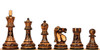 Reykjavik Series Chess Set Burnt Boxwood Pieces with Mahogany & Maple Molded Edge Board & Box - 3.75" King