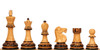 Reykjavik Series Chess Set Burnt Boxwood Pieces with Mahogany & Maple Molded Edge Board & Box - 3.75" King