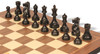 Fischer-Spassky Commemorative Chess Set Ebonized & Boxwood Pieces with Walnut & Maple Molded Edge Board - 3.75" King
