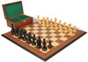 Fischer-Spassky Commemorative Chess Set Ebonized & Boxwood Pieces with Walnut Molded Edge Board & Box - 3.75" King