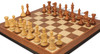 New Exclusive Staunton Chess Set Golden Rosewood & Boxwood Pieces with Walnut Molded Board & Box - 3" King