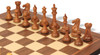 New Exclusive Staunton Chess Set Golden Rosewood & Boxwood Pieces with Walnut Molded Board & Box - 3" King