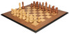 French Lardy Staunton Chess Set Golden Rosewood & Boxwood Pieces with Walnut & Maple Molded Edge Board - 3.75" King