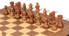 French Lardy Staunton Chess Set Golden Rosewood & Boxwood Pieces with Molded Walnut Chess Board - 2.75" King