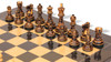 Reykjavik Series Chess Set Burnt Boxwood Pieces with Black & Ash Burl Board & Box - 3.75" King