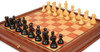 Fischer-Spassky Commemorative Chess Set Ebony & Boxwood Pieces with Elm Burl & Bird's-Eye Maple Chess Case - 3.75" King