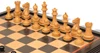 1849 Heirloom Staunton Chess Set - Ebony & Aged Boxwood Pieces - Black & Bird's-Eye Maple Two-Drawer Chess Case - 3.5" King- 3.5" King