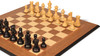 Parker Staunton Chess Set Ebonized & Natural Boxwood Pieces with Walnut & Maple Molded Edge Board - 3.25" King