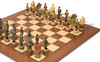 World War II Theme Chess Set with Walnut & Maple Deluxe Board - 4.7" King