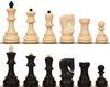 Zagreb Series Resin Chess Set with Black & Ivory Pieces - 3.75" King